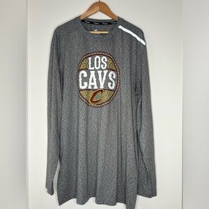 Cleveland Cavaliers Shirt Fanatics Los Cavs Mens Size 2XT Tall Long Sleeve NBA
